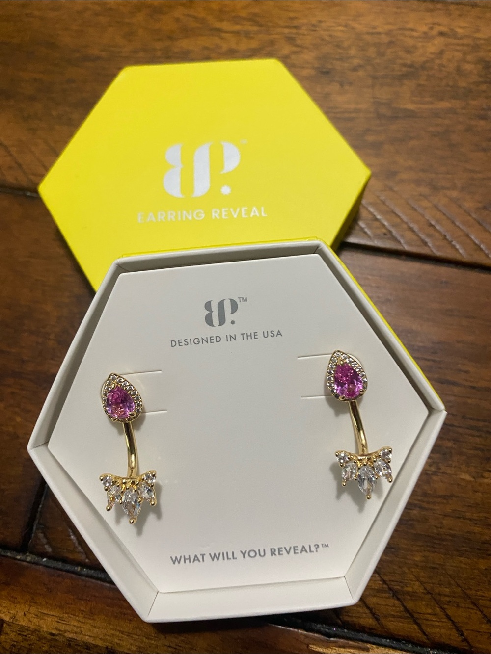 Bomb Party OG Originals Earrings - Lab Created Pink Sapphire - Gold Plating